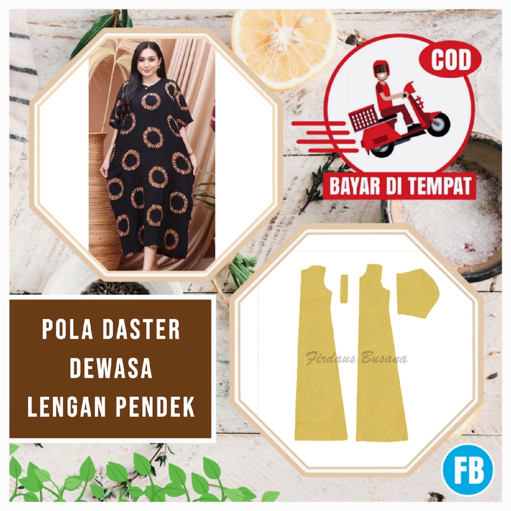 【COD】Pola Daster Dewasa Lengan Pendek | Pola Baju Wanita Lengkap | Pola Instan Daster | Pola Jiplak 