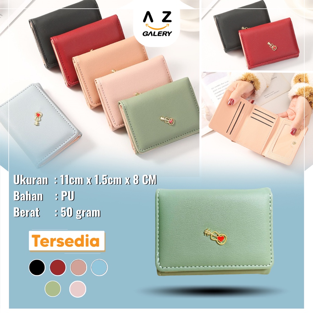 Dompet Lipat Wanita Dompet Korean Style Kasual Motif Lucu Kekinian Women Wallet Import Azgalery D79