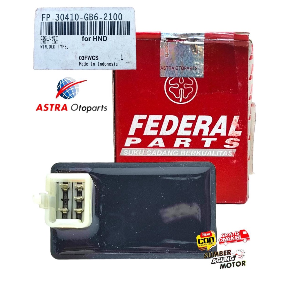 CDI UNIT ORI FEDERAL GB6 HONDA WIN ASTREA 800 STAR ORI FEDERAL