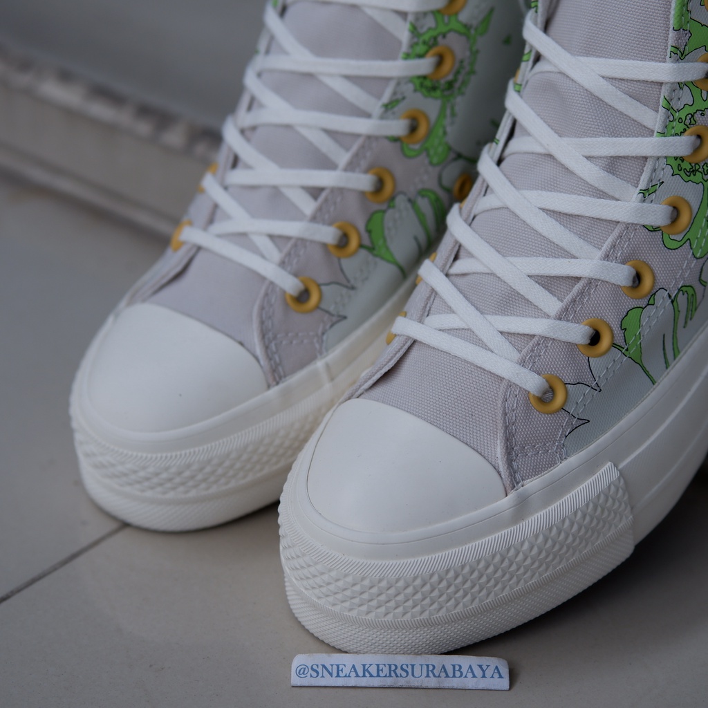 Converse Chuck Taylor Lift HI Crafted Florals Desert Sand