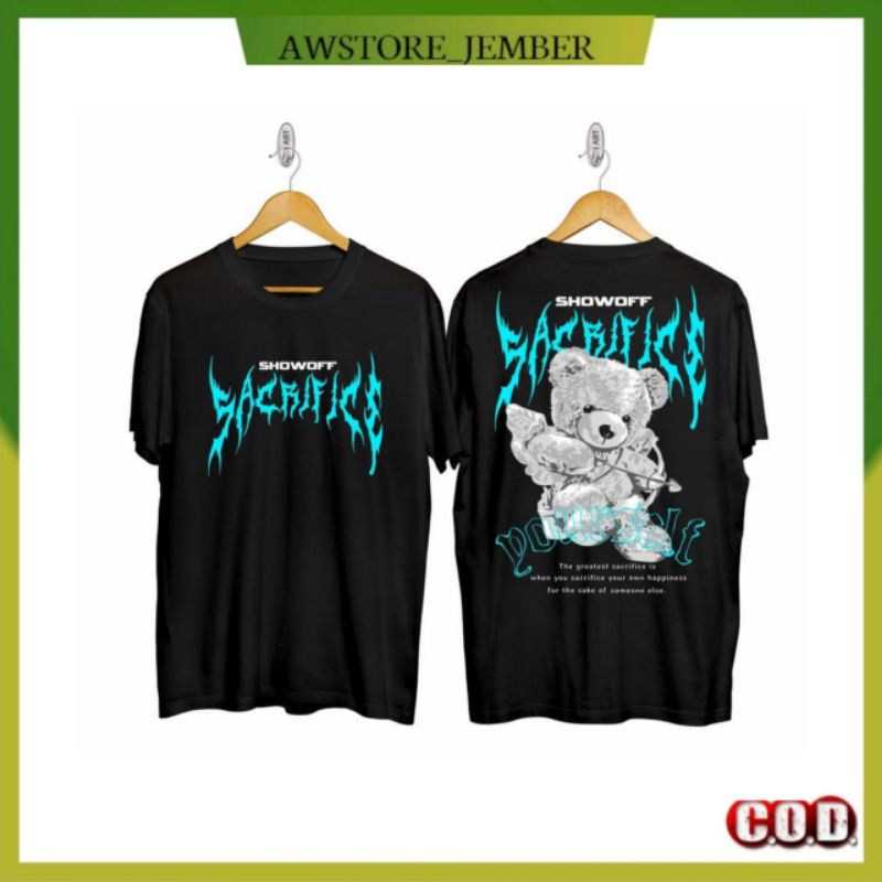 AWSTORE JEMBER Kaos Oversize Wanita Angel Bear
