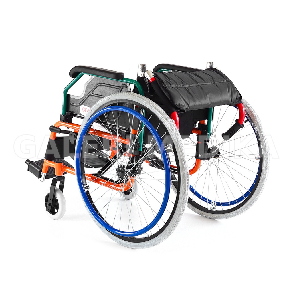 Kursi roda GEA FS980 LA-46 / FS 980 LA-46 / FS980LA 46 Dewasa Aluminium Wheelchair Bisa Dilipat