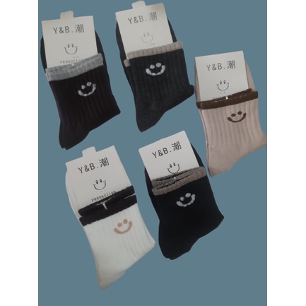 KAOS KAKI Y&amp;B MOTIF KAOS KAKI WANITA BEST BRAND NYAMAN DI PAKAI TEBAL BAHANNYA