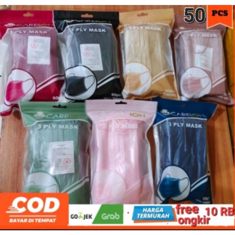 Masker Earlop Careion 3 PLY 50 PCS EMBOS