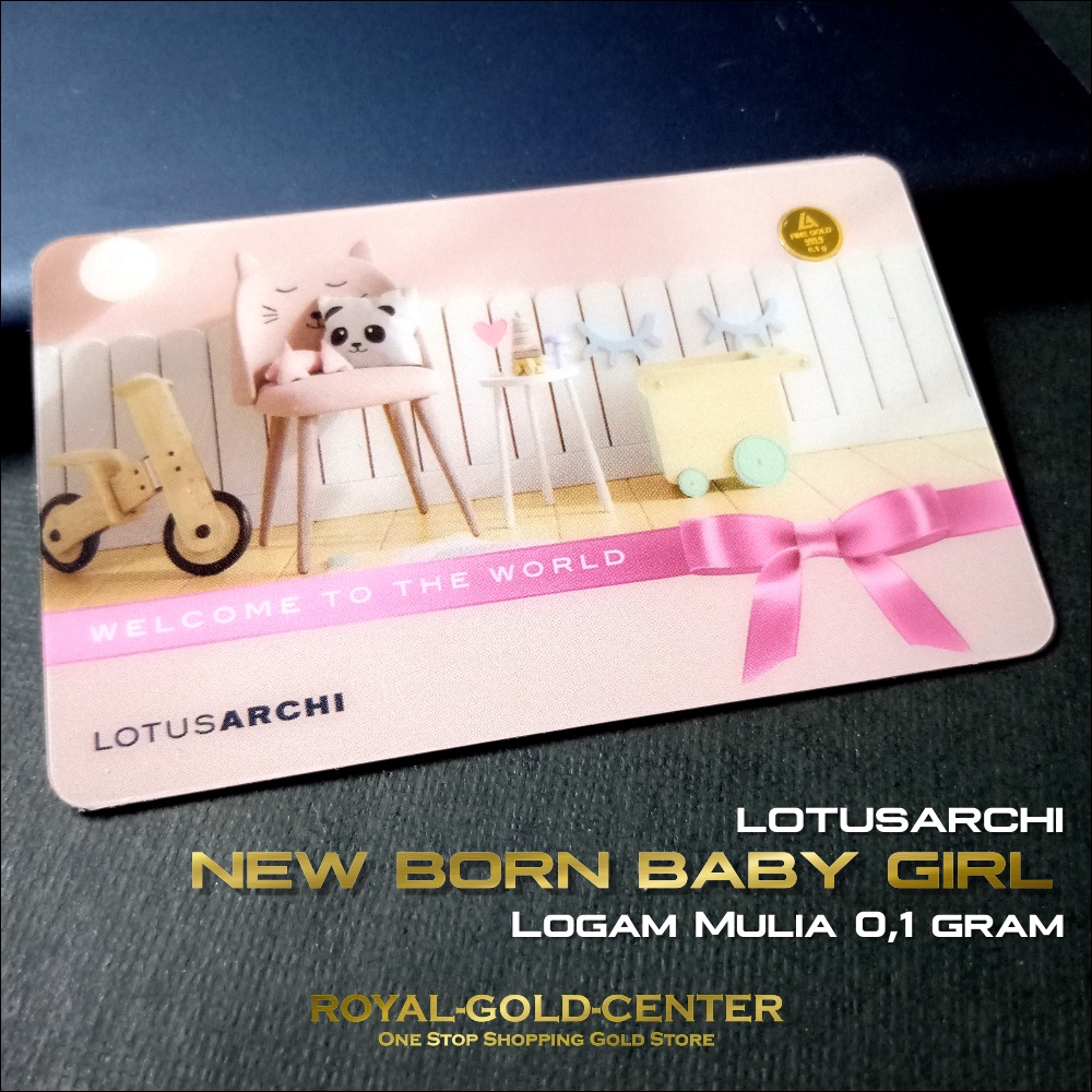 Lotus Archi New Born Baby Girl Gift GSLAMBP01 0.1 gram