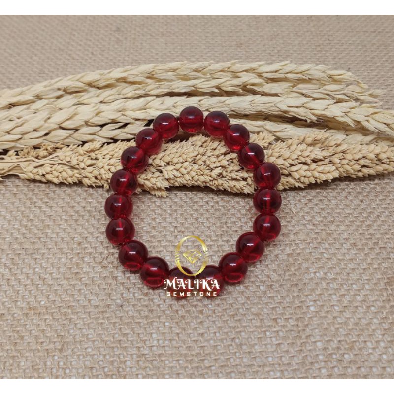 GELANG BATU MERAH SIAM 10 MM NATURAL