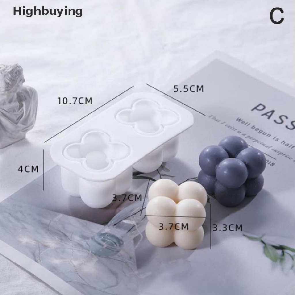 Hbid 1pcs Cetakan Silikon 3D s Cube Soy Mold DIY Mold Glory