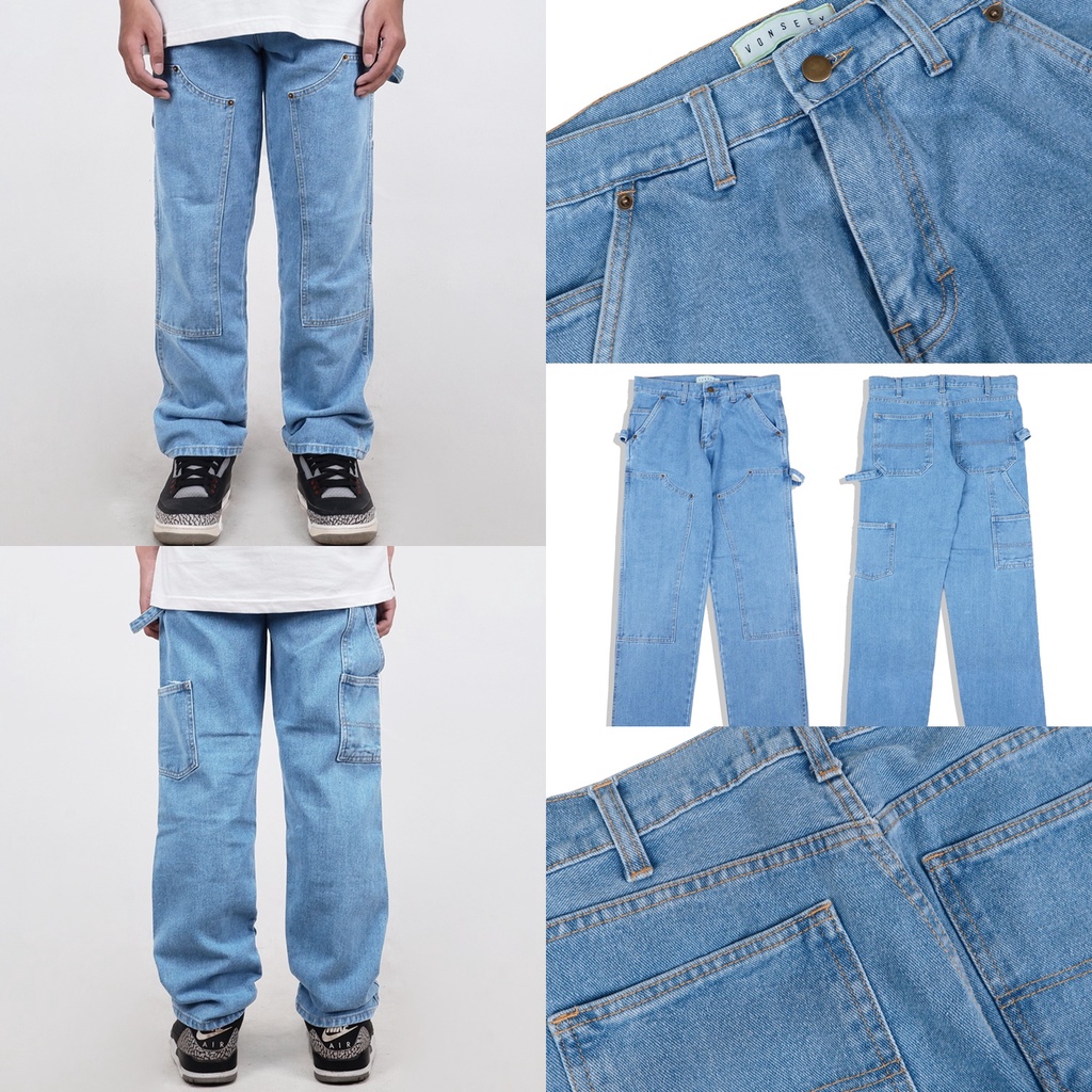 CELANA JEANS CARPENTER PANTS BIO BLITZ LOOSE FIT JUMBO BIG SIZE VONSEEY