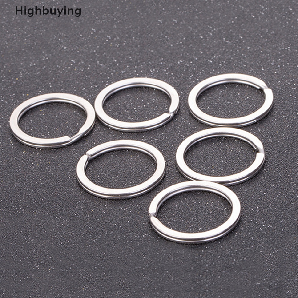 Hbid 30PCS Dipoles Perak Split Ring Keyrings Gantungan Kunci Hoop Loop Key Holder DIY Glory