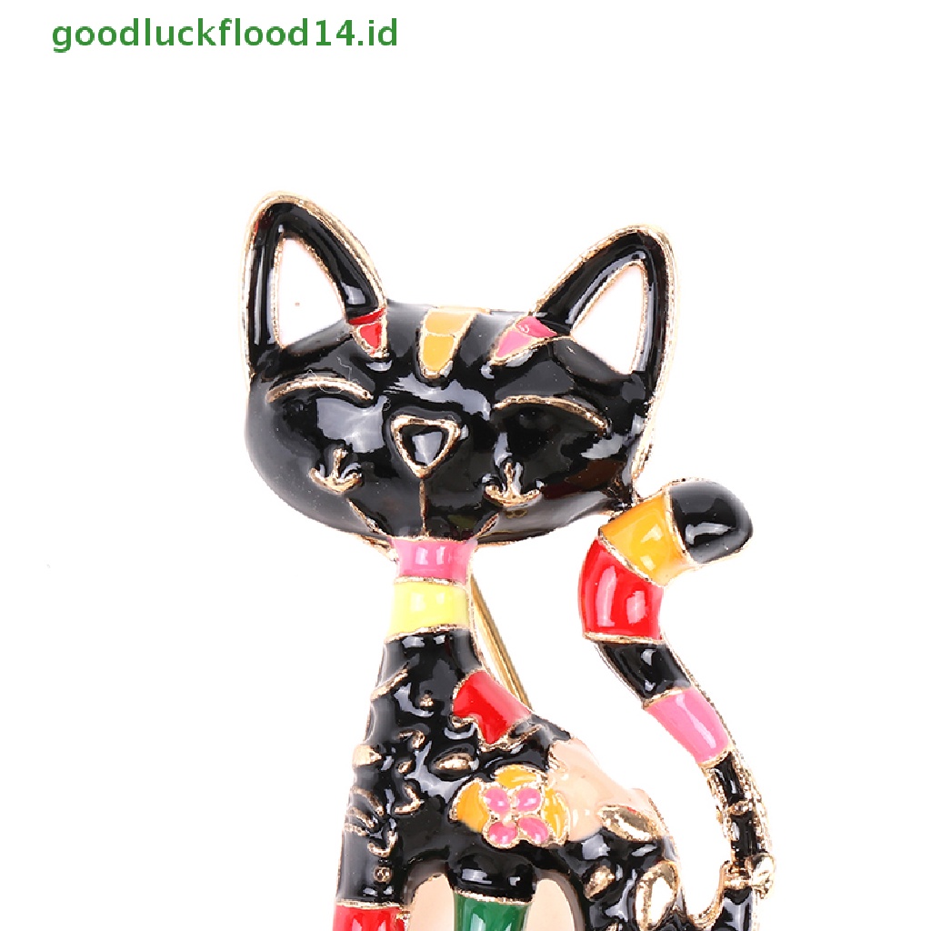 [GOOGFOUR] Bros Kucing Enamel Lucu Cat Unisex Wanita Pria Brooch Pin Perhiasan Desain Hewan [TOP]