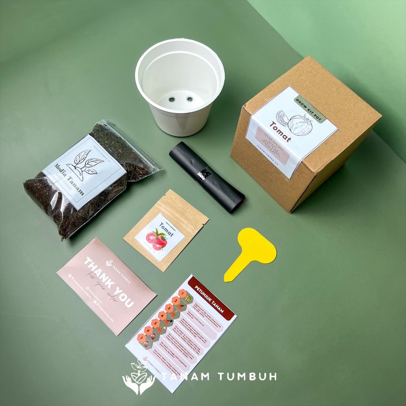 TOMAT GROW KIT POT - GARDENING KIT - PAKET BERKEBUN