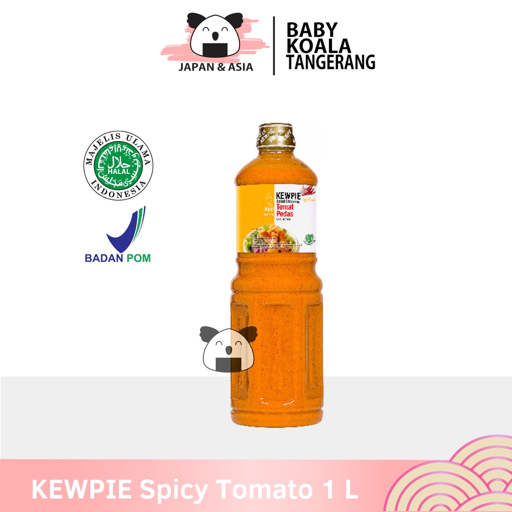

KEWPIE Salad Dressing Spicy Tomato 1 liter │ Saus Salad Tomat Pedas.