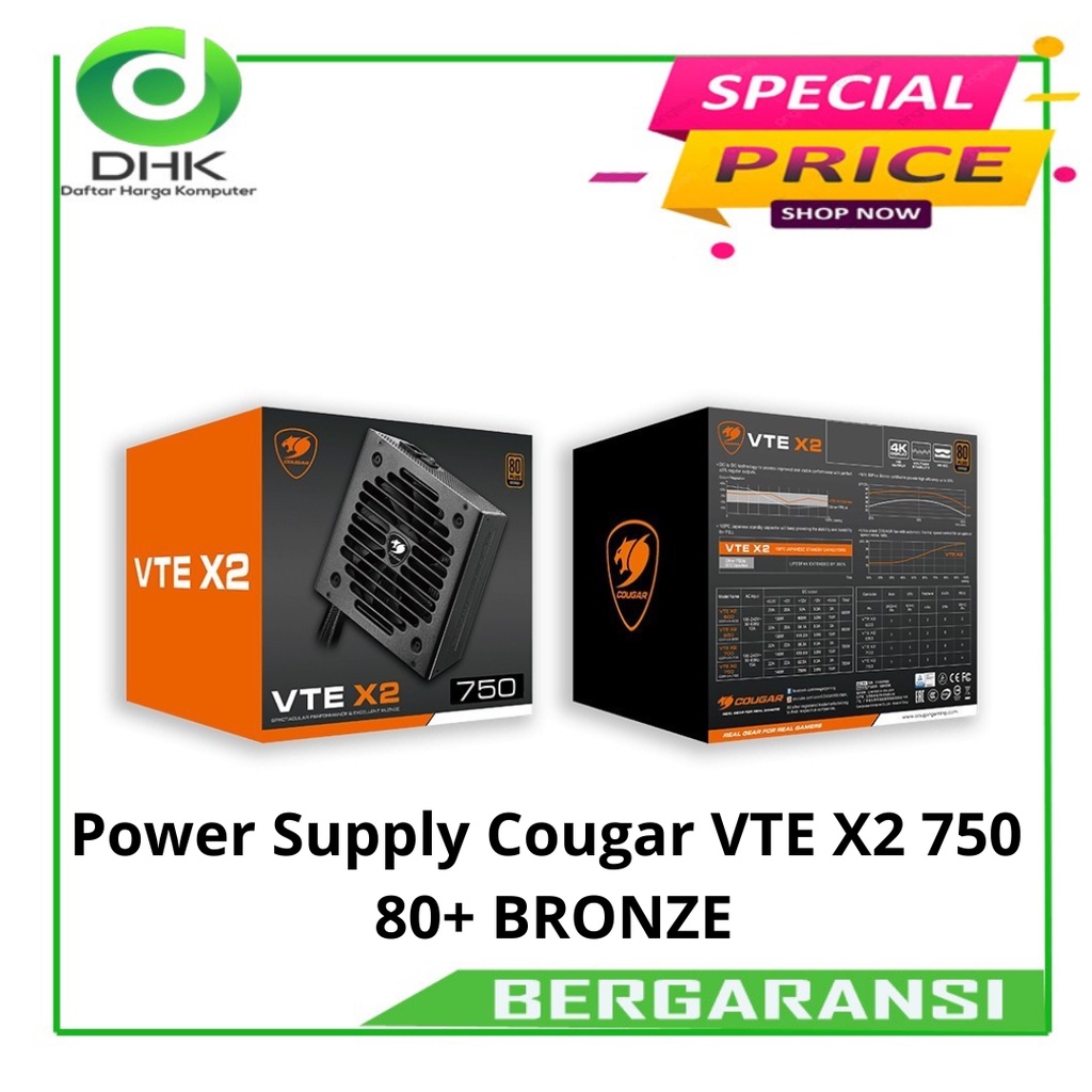 Power Supply Cougar VTE X2 750 80+ BRONZE