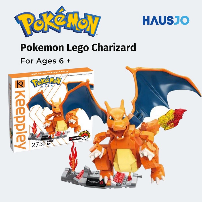 Mainan Anak Pokemon Lego Brick Charizard Figure Set Keeppley