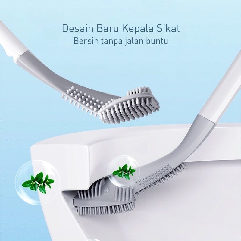 Tmall88 Sikat WC Silikon Brush Toilet Silicone High Quality / Sikat Pembersih Kamar Mandi Real Pict