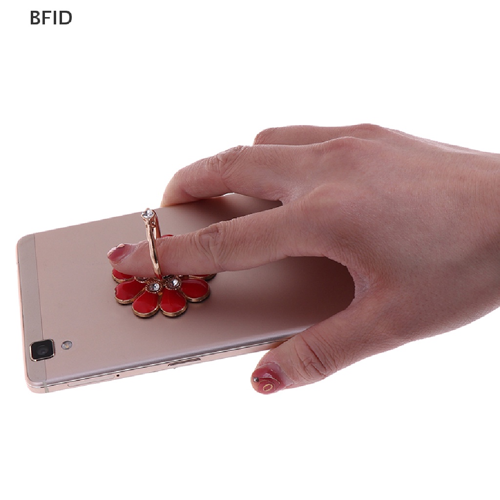 [BFID] Bunga Cincin Jari smartphone colorful metal stand holder phone holder Berdiri [ID]