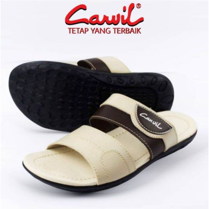 PROMO SANDAL PRIA SELOP KULIT DEWASA COKLAT / SANDAL SLIP ON TERBARU /SANDAL SELOP PRIA