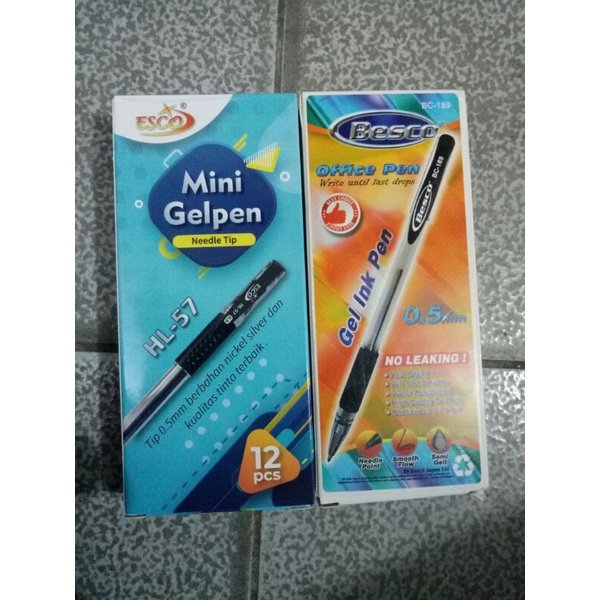 

GEL PEN ESCO/BESCO 1KTK ISI 12BUAH