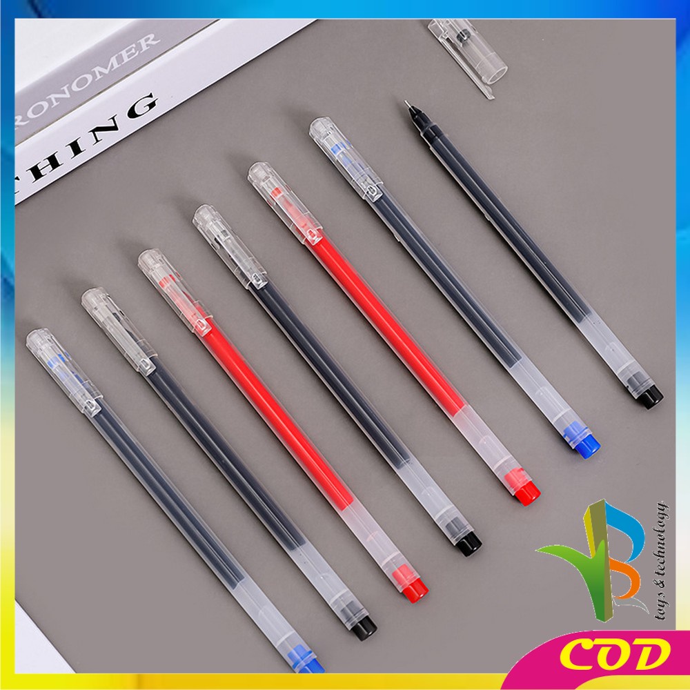 RB-A46 Pena Gel Alat Tulis Pulpen 0.5mm Motif Polos Simple / Pena Perlengkapan Sekolah Ballpoint / Pulpen Cair Kantor Sekolah Import