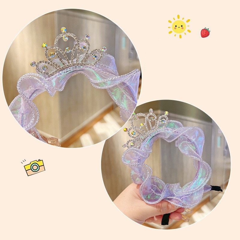 NEW Bando schruncie anak dan dewasa motif mahkota kualitas premium