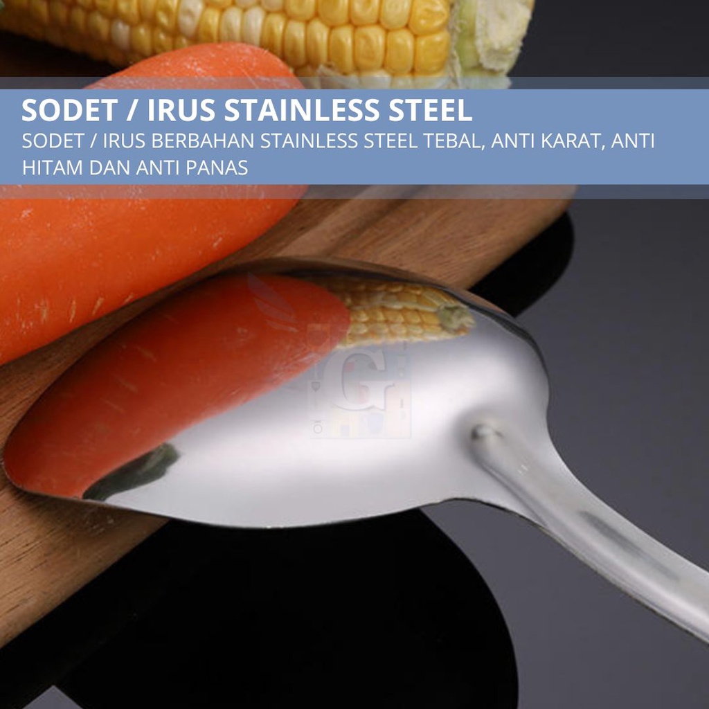 Spatula / Sutil / Centong 100% Stainless Steel Gg Korea Anti karat Anti Hitam