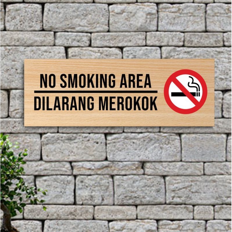 Dilarang merokok/No smoking area hiasan dinding wall decor larangan merokok