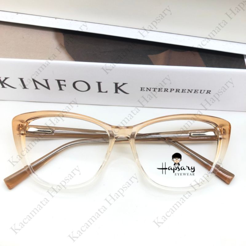 Frame Kacamata Wanita Cat Eye 7003 Antiradiasi Minus cylinder dan Plus | Blueray Photocromic dan Bluecromic