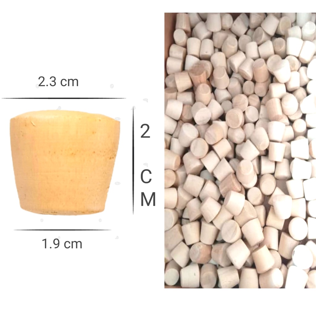 TUTUP BOTOL KAYU UKURAN 120ML  / S1