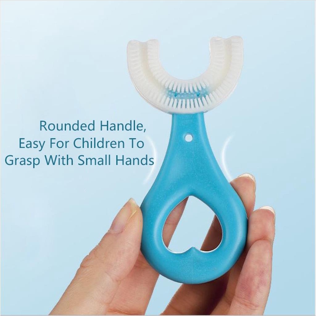 MJS 578 - Sikat Gigi Anak Balita  Bentuk U Bahan Silikon 360° Tooth Brush Training U Shape Silicone Toothbrush for Toddlers