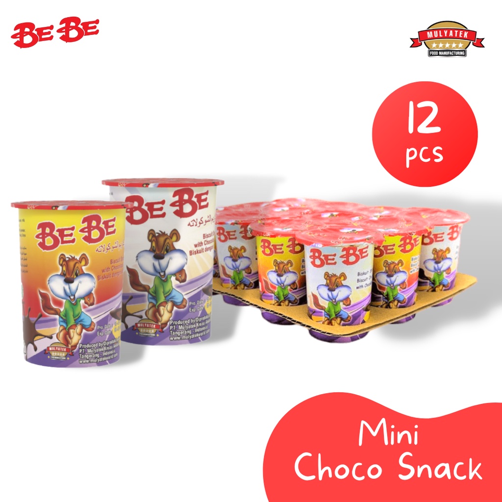

BeBe Chocolate Snack Mini Coklat Biskuit Stick 8 gr - 12 pcs