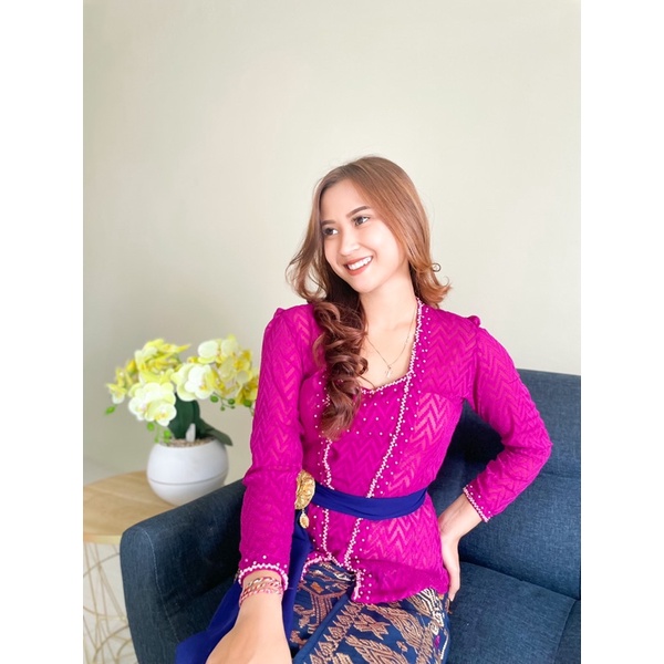 kebaya sifon zigzag payet