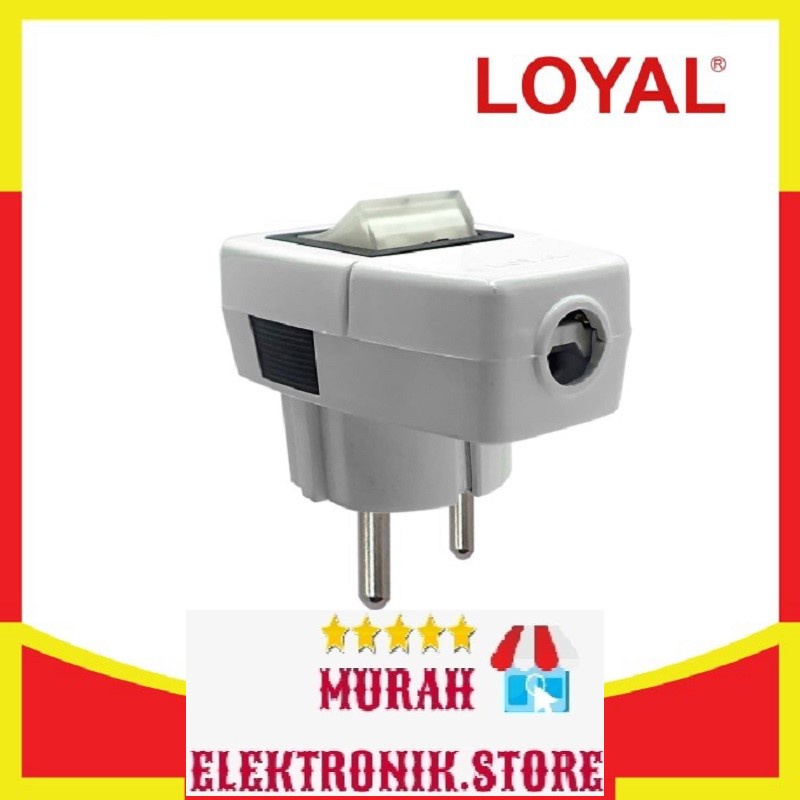 COLOKAN / STEKER SAKLAR + LAMPU ON / OFF LOYAL LY-929