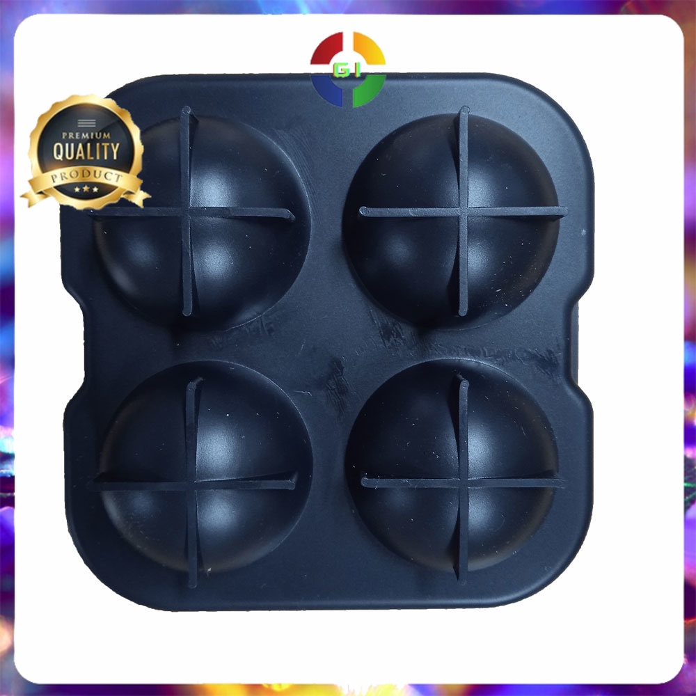 Cetakan Es Batu Ice Ball Maker Silicone Black