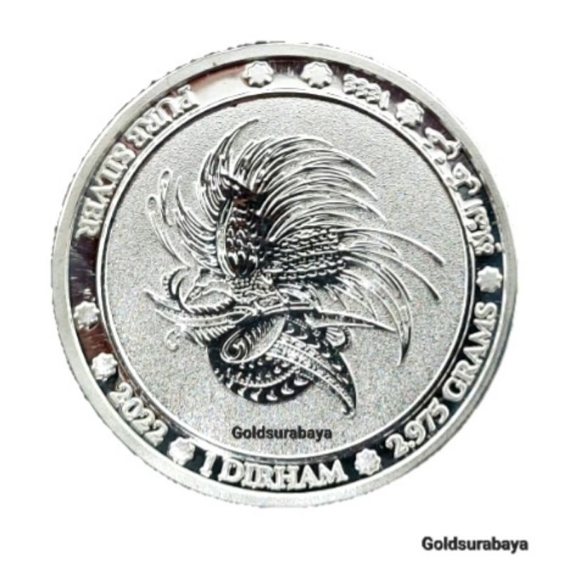 Koin Perak 1 Dirham Bullionspot Cendrawasih 2.975gr Silver not antam wakala imn sala nubex