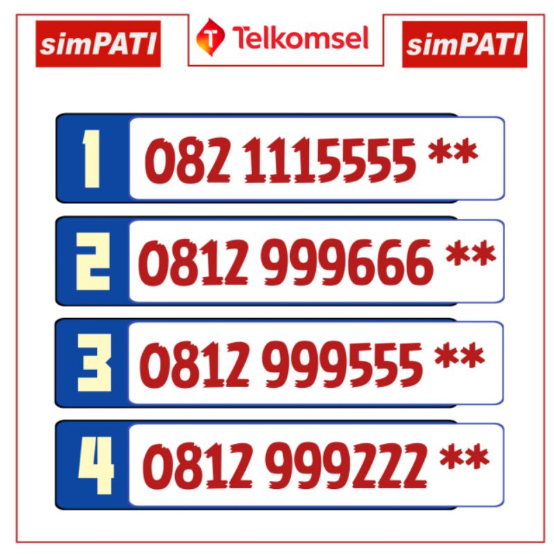 Nomor Cantik Telkomsel Simpati 4G Murah