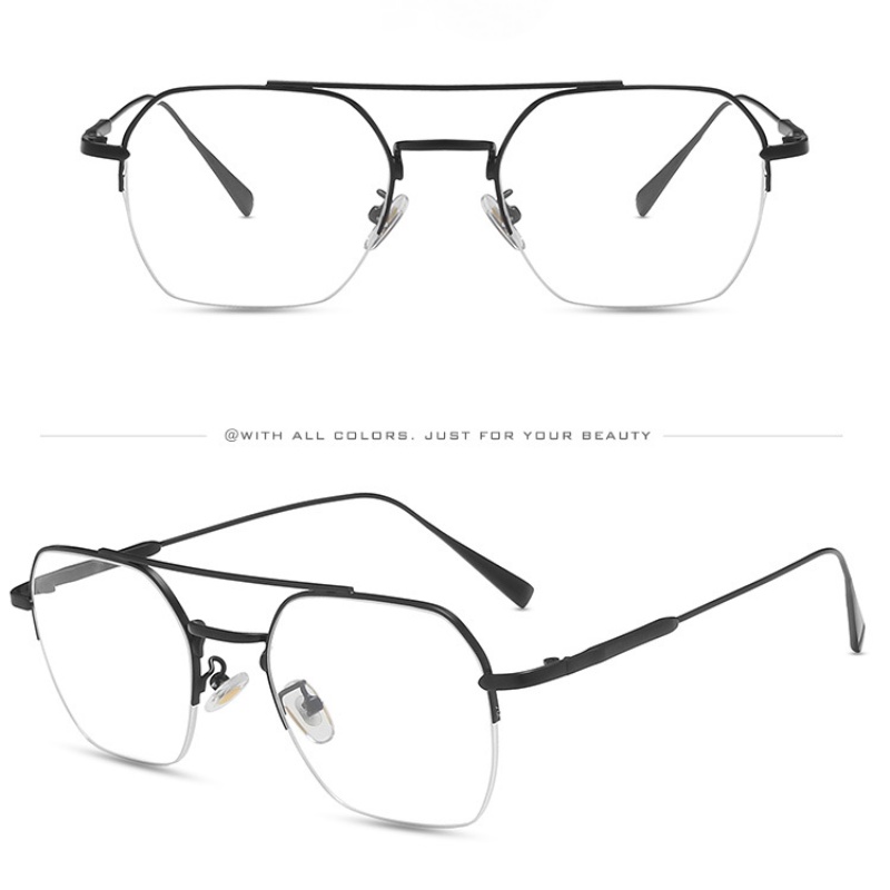 Bisnis Kacamata Anti Radiasi Wanita Pria Metal Half Frame