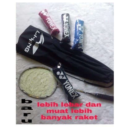 Sarung serut raket badminton jumbo / Tas serut raket badminton / Sarung tas raket badminton