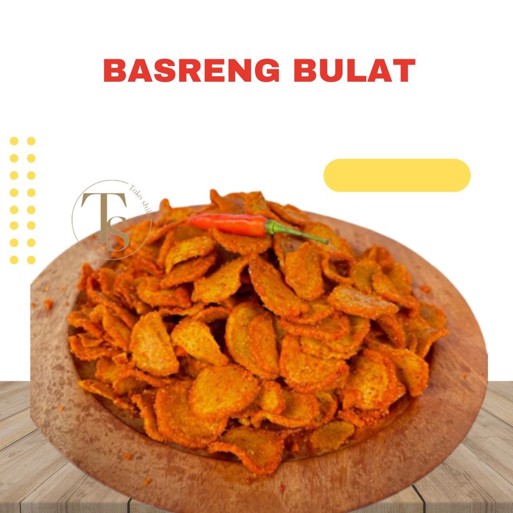 Basreng bulat pedas daun jeruk