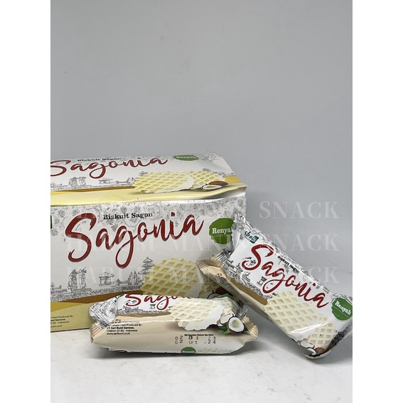 Biskuit Sagon Kelapa Renyah Sagonia box isi 12 pack / pak