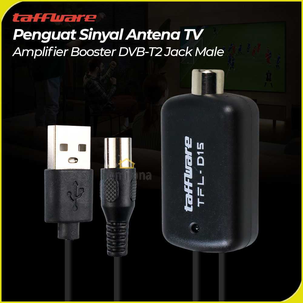 Taffware Penguat Sinyal Antena TV Amplifier Booster DVB-T2 Jack Male - TFL-D15