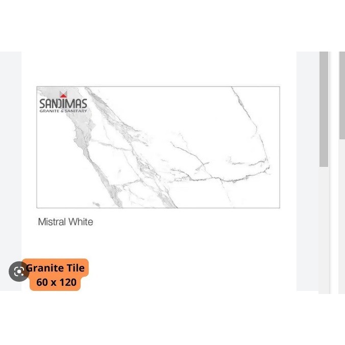 SANDIMAS GRANIT MISTRAL WHITE 60X120