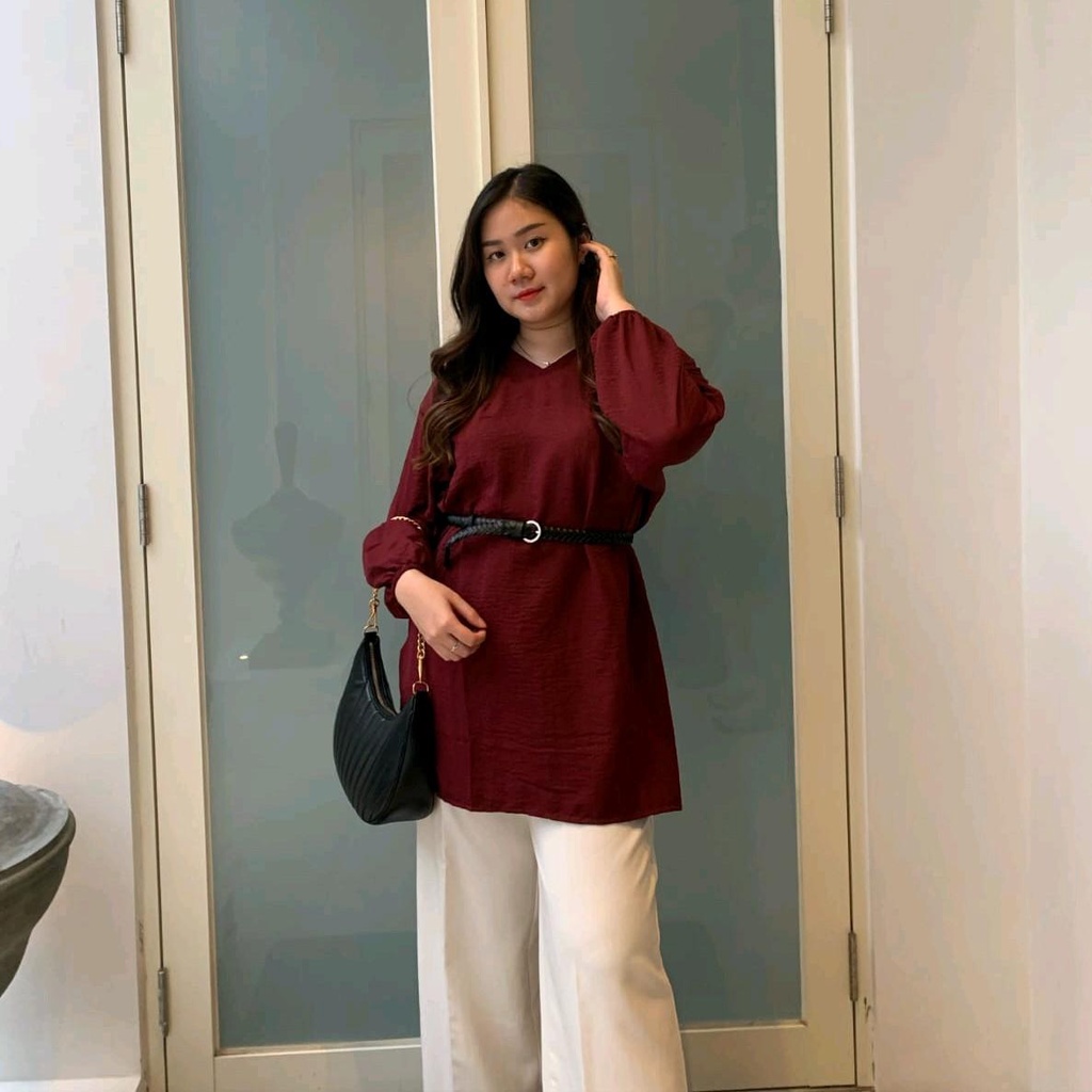 AVE Atasan Pocket Lengan Panjang / Long Square Top Moana