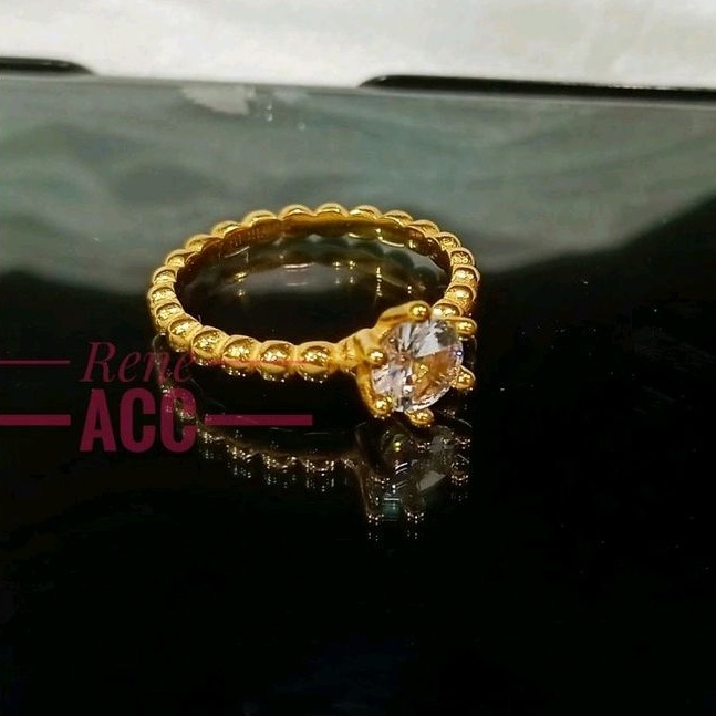 Cincin Titanium wanita Fashion Anti karat selamanya