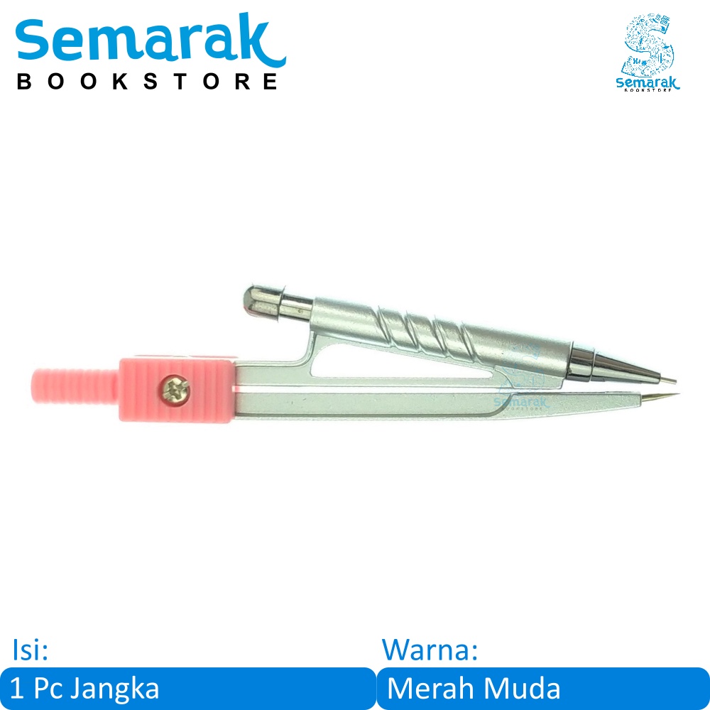 

Joyko Math Set - 75 Jangka - Merah Muda