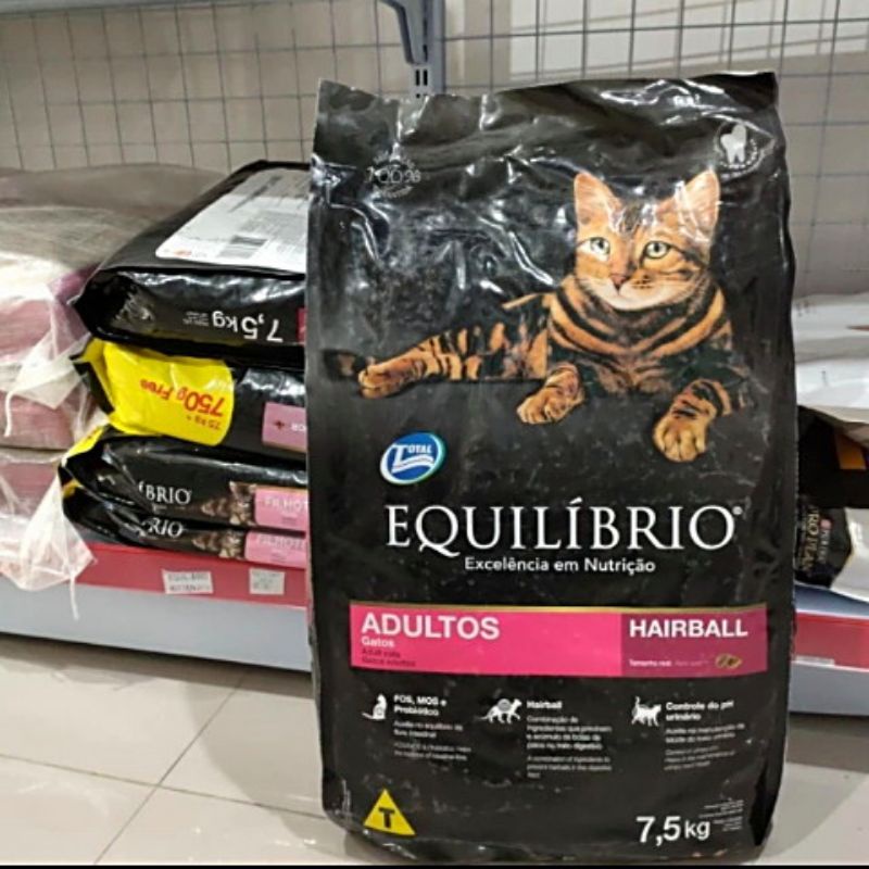 makanan kucing Equilibrio Adult Hairball 7,5kg~makanan kucing Equilibrio