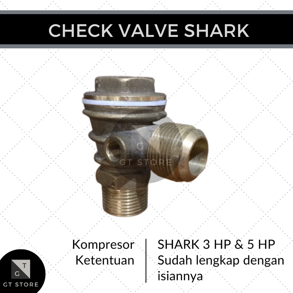 Check Valve 3/4” Kompresor Angin SHARK 3 HP 5 HP