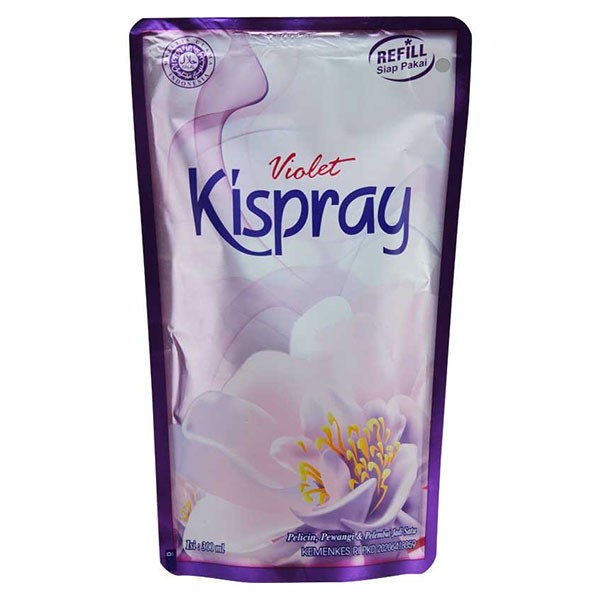 Kispray Refill Pouch 280ml, Pelicin Pewangi &amp; Pelembut Pakaian