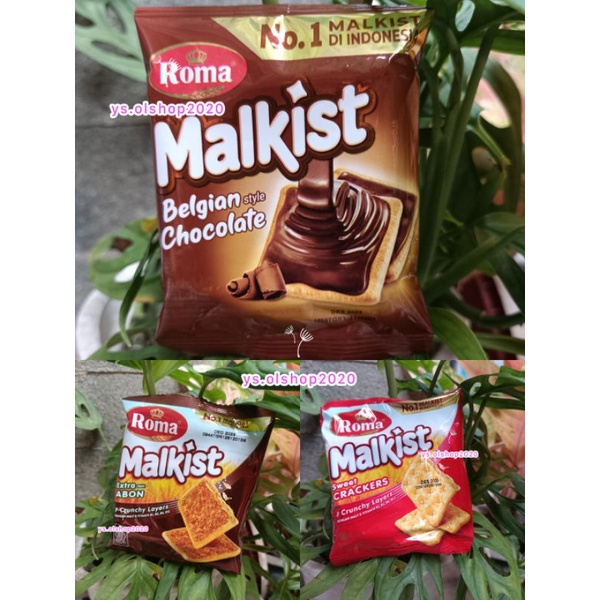 ECER || Roma Malkist Mayora Crackers Sweet chocolate belgium Abon