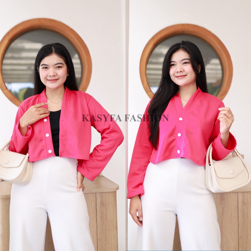 NAOMI CARDI CROP KNIT // OUTER KNITWEAR WANITA