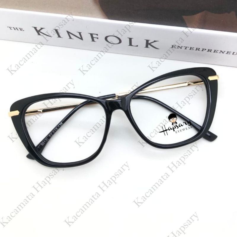 KACAMATA FRAME WANITA 9012 FREE LENSA ANTI RADIASI MINUS BACA CYLINDER CAT EYE ANTI UV PHOTOCROMIC